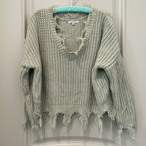 Love Tree Fringe Sweater